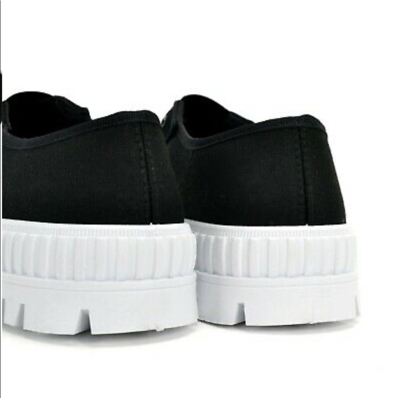 Black canvas chunky sneaker - Picture 3 of 8